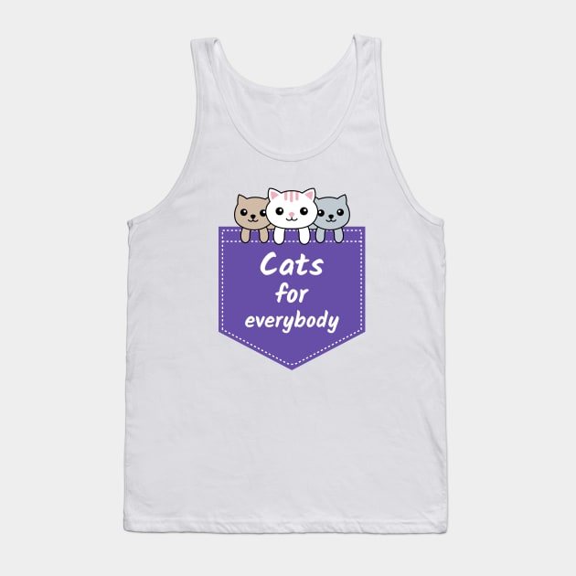 Cats For Everybody Tank Top by MONMON-75